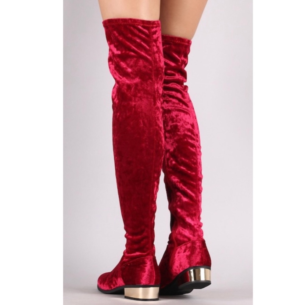 Bamboo Velvet Stardom Knee High Boots